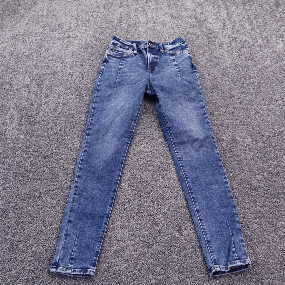 Express Jeans Womens Small Blue High Rise Skinny Ultra Hyper Stretch Denim